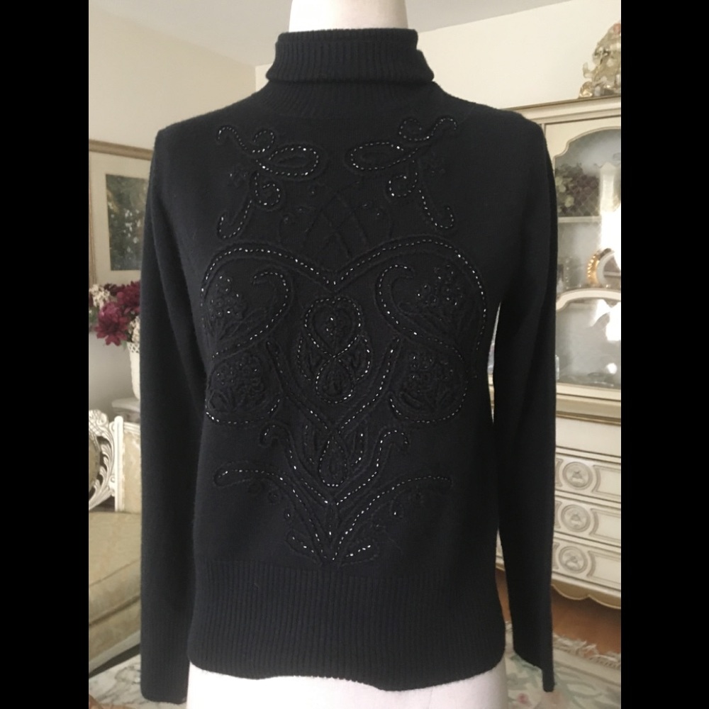 Oscar De La Renta beaded sweater size PS